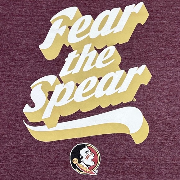 Team 365 Tops - Florida State Seminoles Long Sleeve Shirt Fear the Spear Women's Large Baseball
